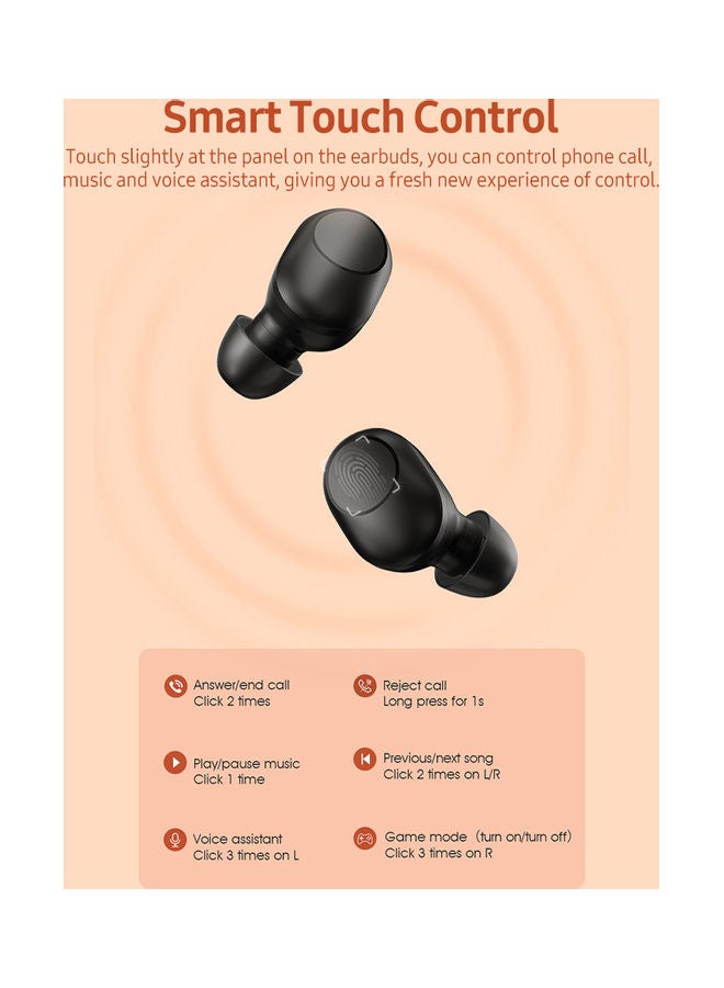 Haylou Bluetooth 5.0 Dual Master Multifunction Button Earbuds Black - Image 3