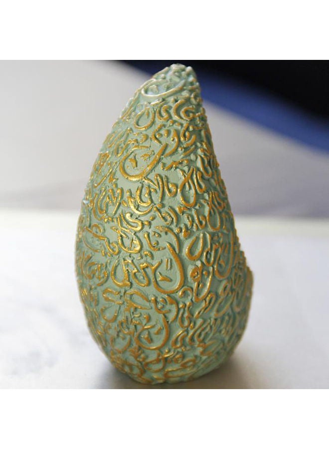 آن فش موزع عطري من الراتينج بتصميم هلال رمضان بنمط عربي شرق أوسطي ذهب أخضر 10.5 x 5.6 x 10سم - Image 3