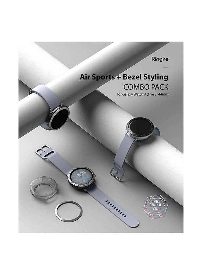 Ringke Air Sports Cover and Bezel Styling Combo for Galaxy Watch Active 2 44mm Matte Clear - Image 2