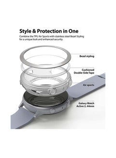 Ringke Air Sports Cover and Bezel Styling Combo for Galaxy Watch Active 2 44mm Matte Clear  - Image 3