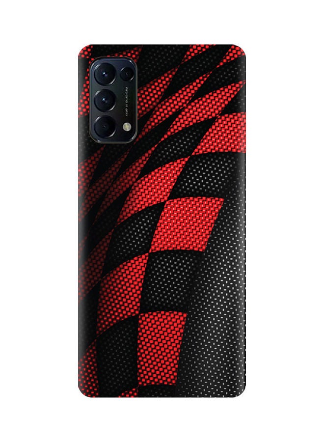 إيه إم سي ديزاين غطاء حماية واق لهاتف أوبو رينو 5 برو 5G أحمر وأسود - Image 1