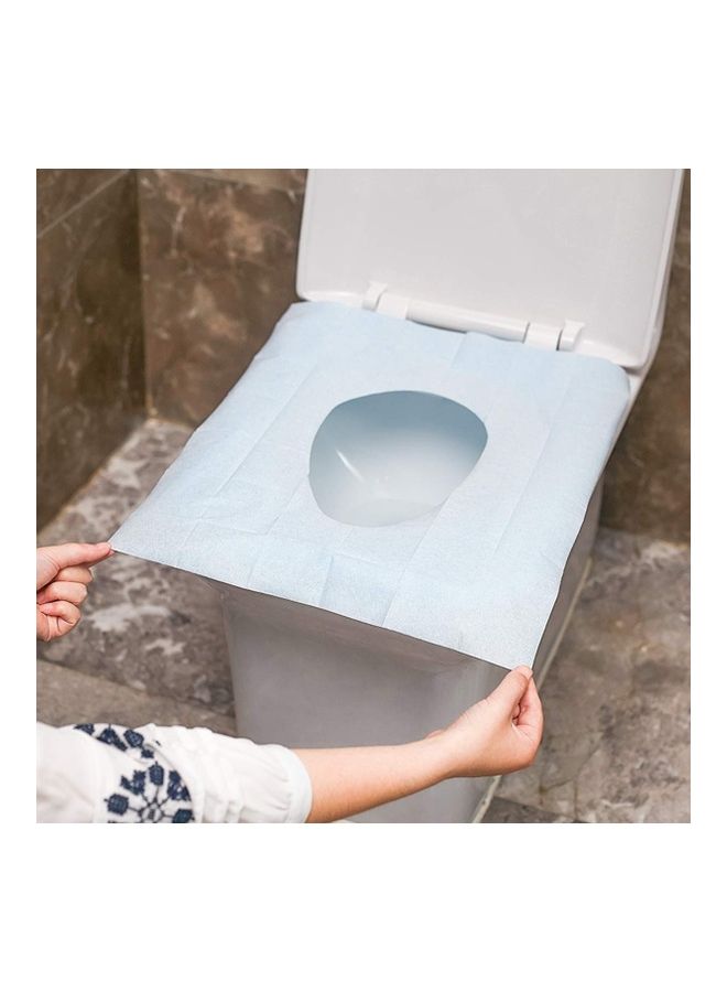 30-Piece Disposable Toilet Seat Cover Set Blue  - Image 1