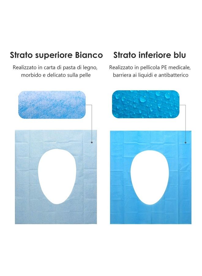 30-Piece Disposable Toilet Seat Cover Set Blue  - Image 2