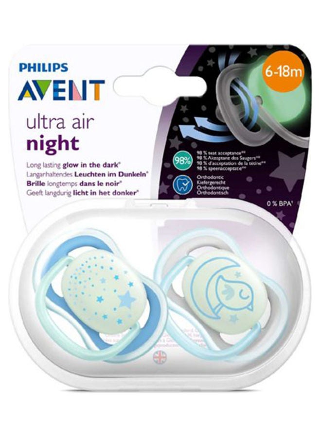 Philips Avent 2-Piece Ultra Air Night Soother - Image 1