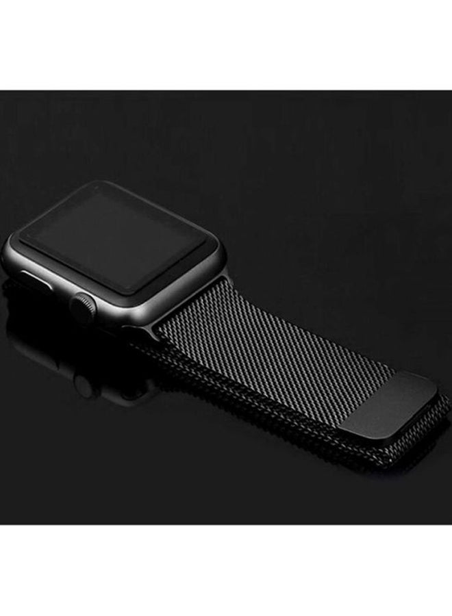 PROMATE - Milanese Loop 38mm/40mm Apple Watch Strap, Premium Stainless-Steel Mesh Milanese Replacement Strap with Secure Adjustable Magnetic Closure For Apple Watch Series 1/2/3/4, Milous-38 Black - Image 1