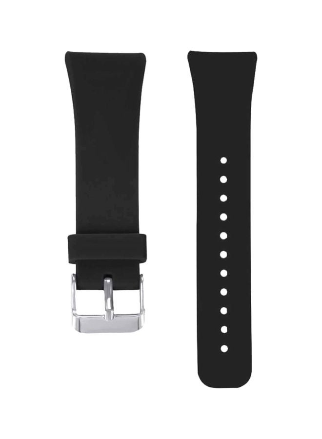 Voberry Replacement Band For Samsung Gear Fit2 Pro Black/Silver - Image 1