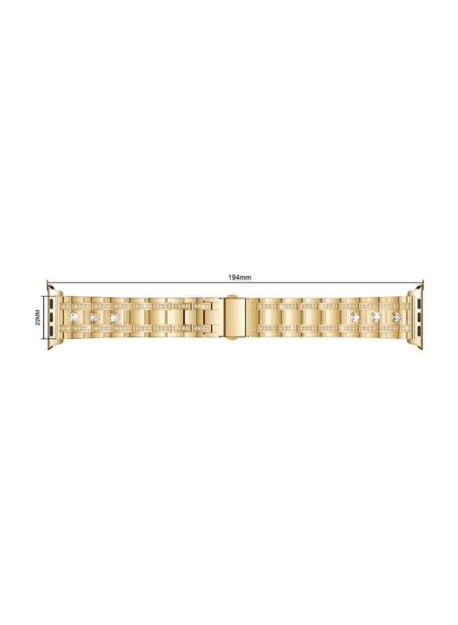 Voberry Replacement Band Wrist Strap For Apple Watch Series 44mm Gold - Image 3