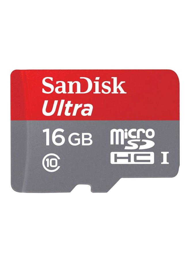 Sandisk - Ultra UHS-I MicroSDHC Card With Adapter Red/Black/Grey - Image 1