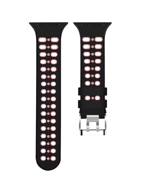 Replacement Band For Apple Watch Series 1/2/3/4 38mm Black/Pink