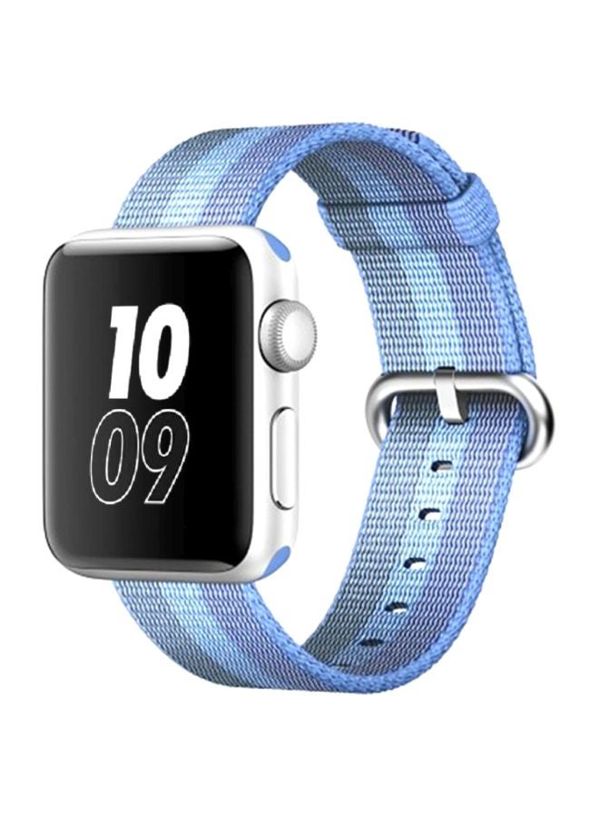 Ozone Woven Nylon Interchangeable Band For Apple Watch 38mm Blue - Image 1