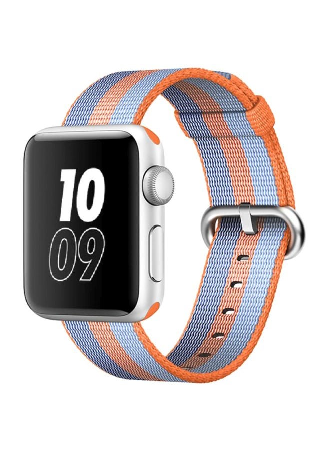 LNKOO - Replacement Band For Apple Watch Series 3/2/1 Orange/Blue - Image 1