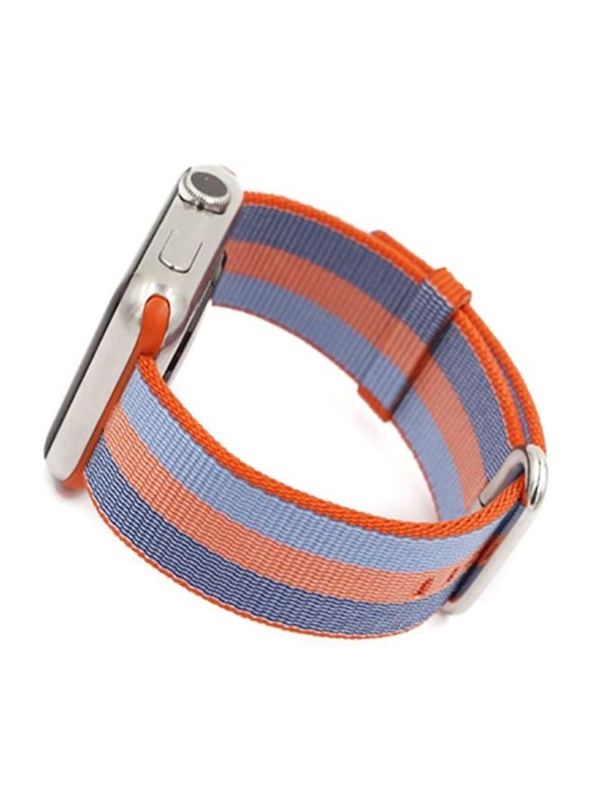 LNKOO - Replacement Band For Apple Watch Series 3/2/1 Orange/Blue - Image 1