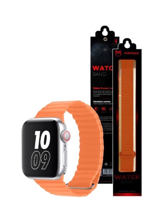 MARGOUN - Henlein Series Replacement Band For Apple Watch 42/44mm Orange - Image 1