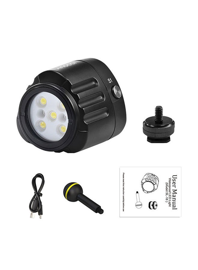 أندوير إضاءة LED احترافية ومضادة للماء للتصوير الفيديو أثناء الغطس مع ملحقات أبيض - Image 1