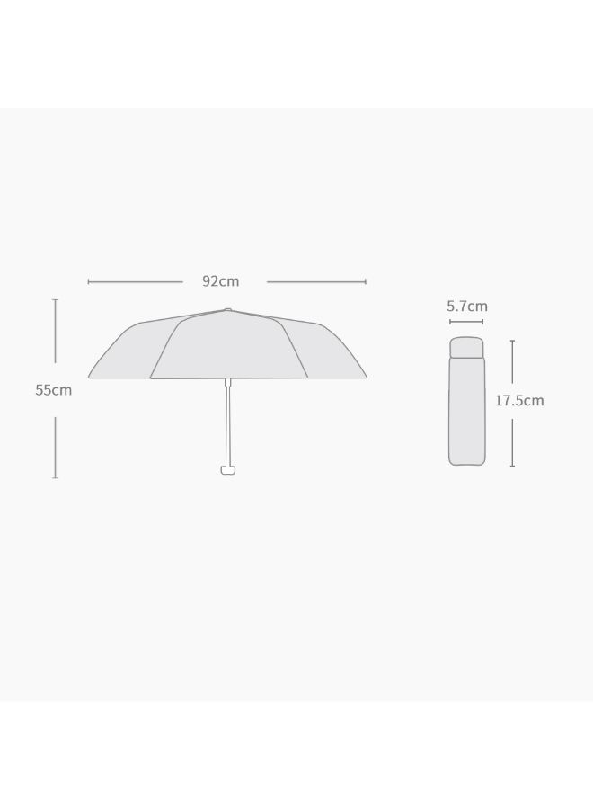 Portable Mini Foldable Umbrella Blue  - Image 3