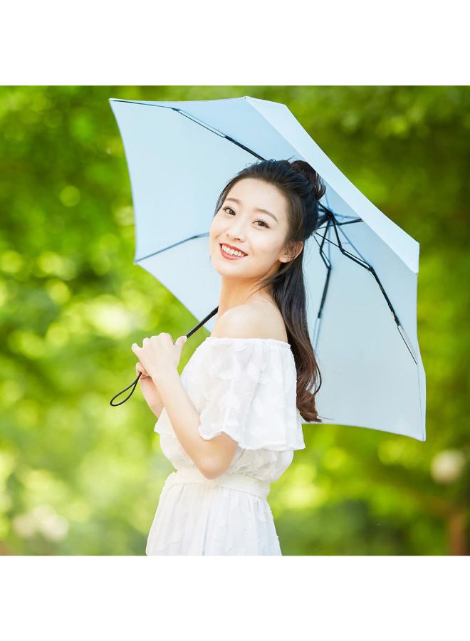Portable Mini Foldable Umbrella Blue  - Image 2