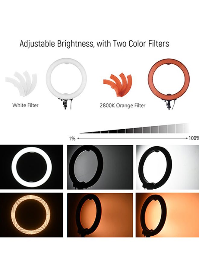 أندوير طقم مصباح إضاءة حلقي LED بسطوع قابل للتعديل للتصوير الفوتوغرافي وتصوير الفيديو متعدد الألوان - Image 4