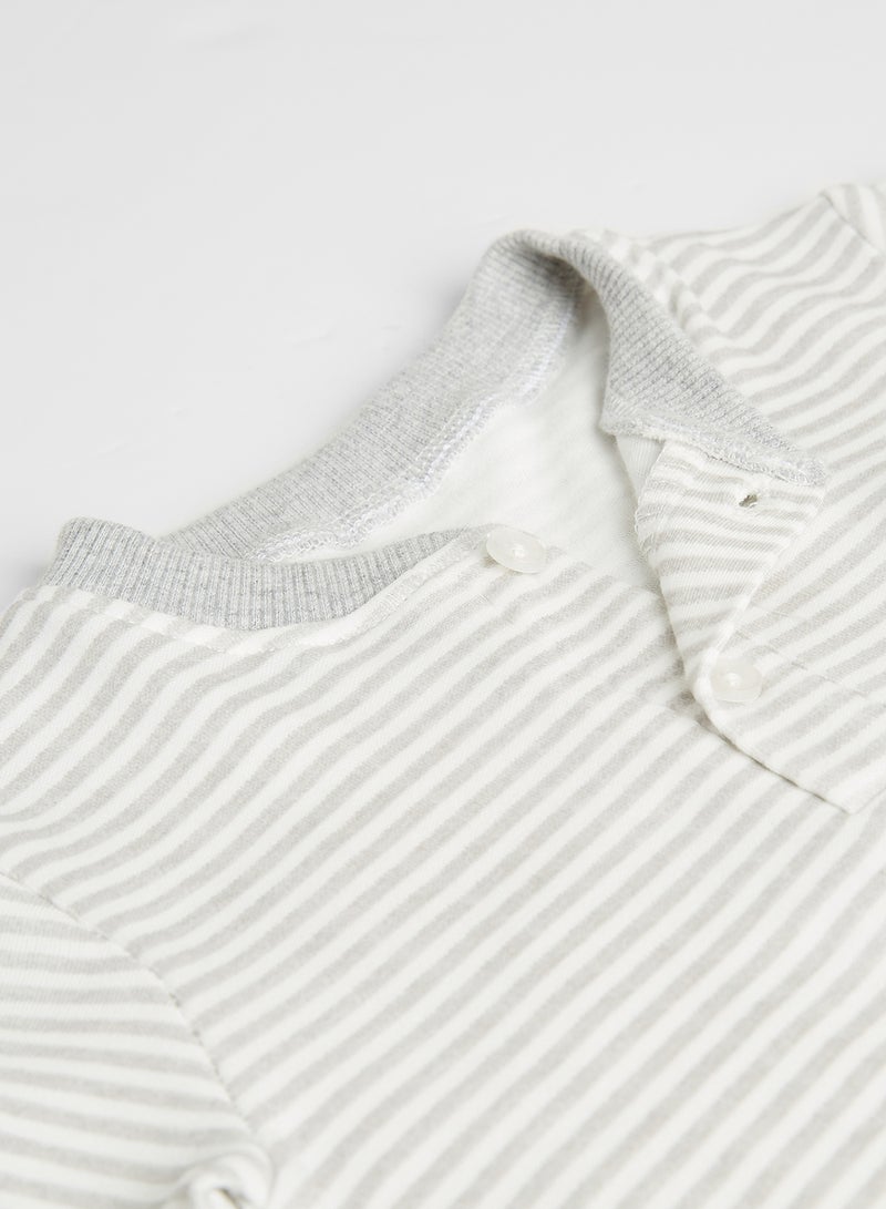 MINIKLUB Baby Boys Printed Casual T-Shirt Grey/White  - Image 3