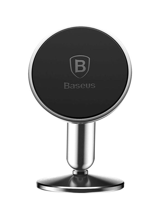 Baseus Universal Super Strong Magnetic Car Phone Holder, Universal 360° Rotation Car Phone Holder Mount with 2 Metal Plates for Dashboard Compatible with All Smart Phones Silver - Image 1