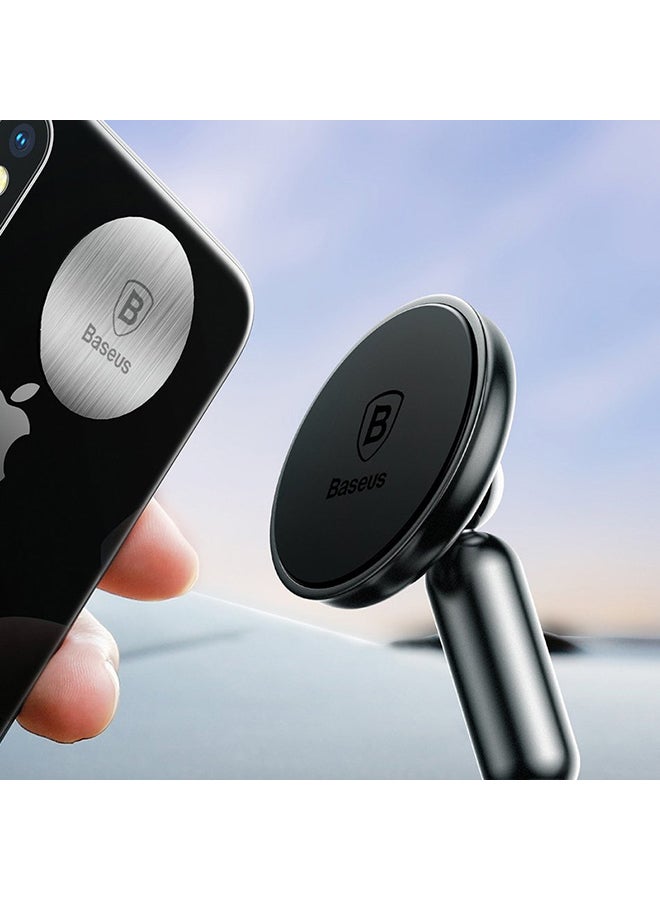 Baseus Universal Super Strong Magnetic Car Phone Holder, Universal 360° Rotation Car Phone Holder Mount with 2 Metal Plates for Dashboard Compatible with All Smart Phones Silver - Image 4