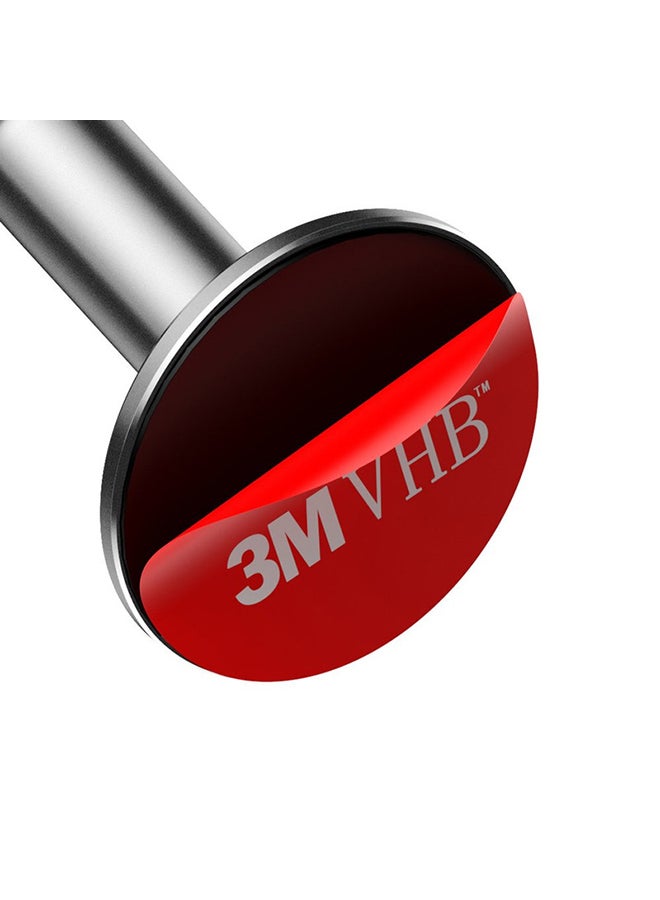 Baseus Universal Super Strong Magnetic Car Phone Holder, Universal 360° Rotation Car Phone Holder Mount with 2 Metal Plates for Dashboard Compatible with All Smart Phones Silver - Image 5