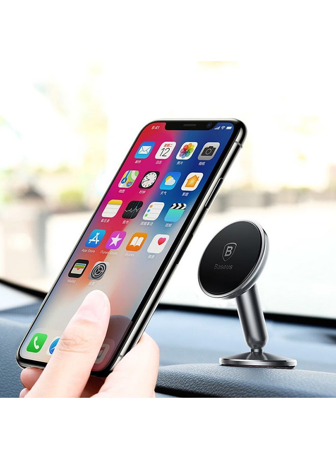 Baseus Universal Super Strong Magnetic Car Phone Holder, Universal 360° Rotation Car Phone Holder Mount with 2 Metal Plates for Dashboard Compatible with All Smart Phones Silver - Image 2
