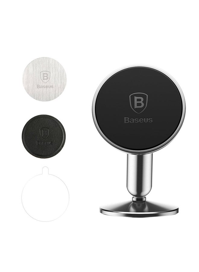 Baseus Universal Super Strong Magnetic Car Phone Holder, Universal 360° Rotation Car Phone Holder Mount with 2 Metal Plates for Dashboard Compatible with All Smart Phones Silver - Image 3