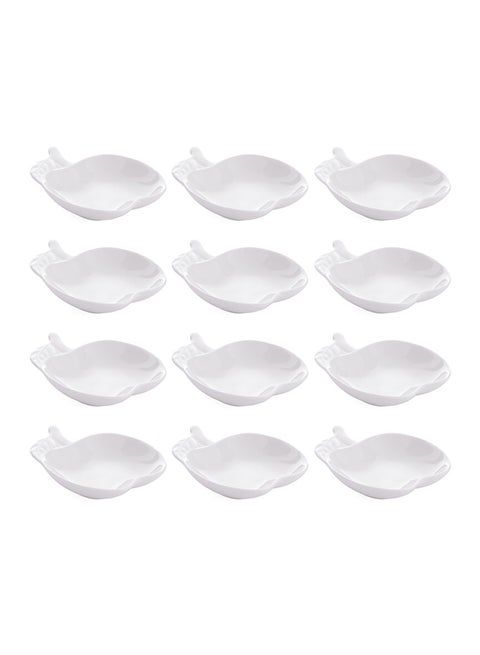 12-Piece Mini Side Dish White 40x6cm