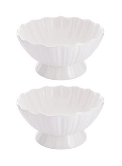 Dove 2-Piece Fruit Bowls Porcelain Round White 8.75inch 