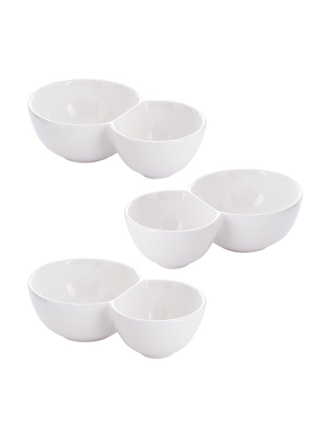 Dove 3-Piece Serving Dish White 8inch
