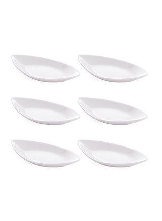 6-Piece Serving Plates White 6x8inch