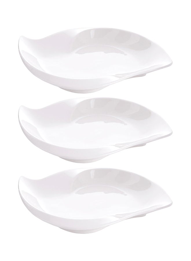 Dove 3-Piece Serving Plates White 12inch