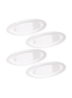 PROCILA 4-Piece Oval Serving Dish White 14inch 