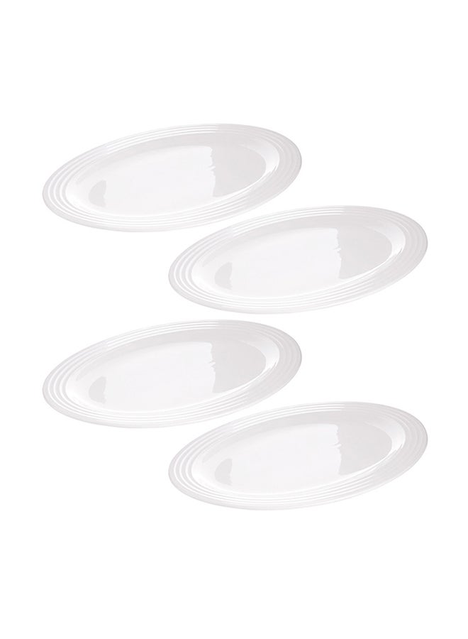 PROCILA 4-Piece Oval Serving Dish White 14inch