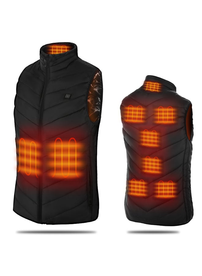 USB Interface Smart Heating Vest Black