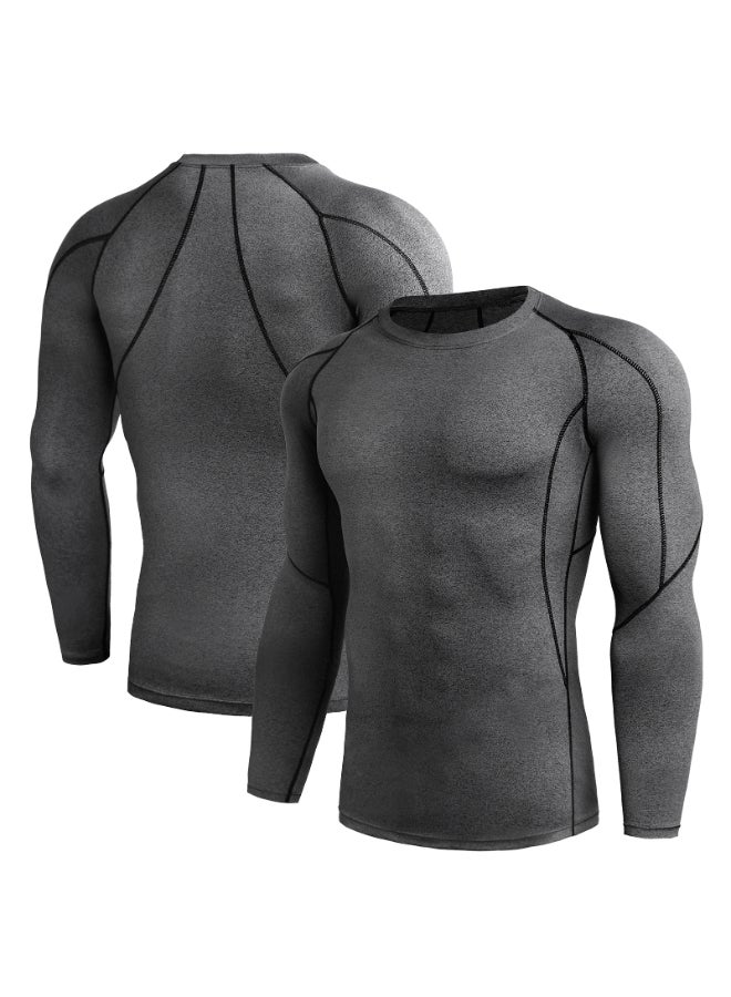 3 Pack Workout Crew Neck T-Shirt Black/Grey/White - Image 3