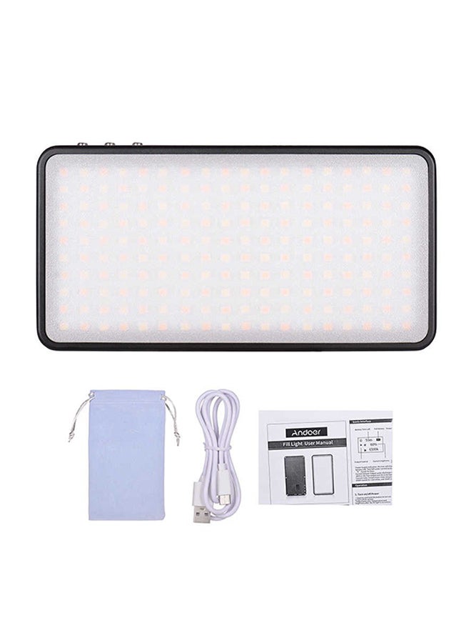 ANDOER MFL-06 3000-6500K Dimmable Mini 180 LED Video Light Camera Photography Lamp Black - Image 1