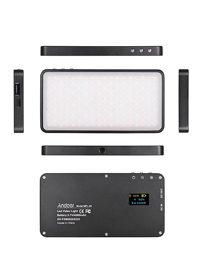 ANDOER MFL-06 3000-6500K Dimmable Mini 180 LED Video Light Camera Photography Lamp Black - Image 3