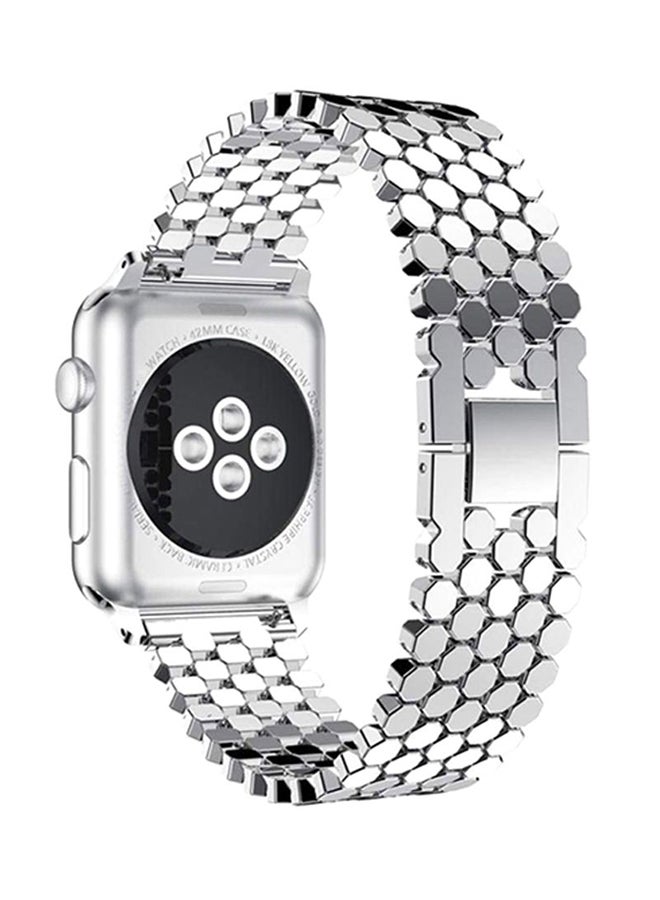 Ozone Replacement Strap For Apple Watch Series 3/2/1 Silver - Image 2