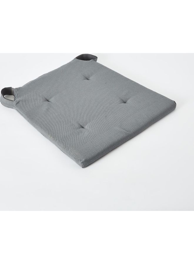 Home Box - Atlanta Solid Chair Pad Grey - Image 1