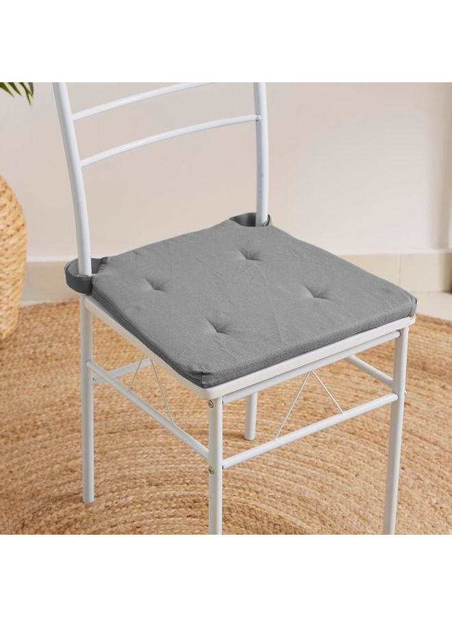 Home Box - Atlanta Solid Chair Pad Grey - Image 1