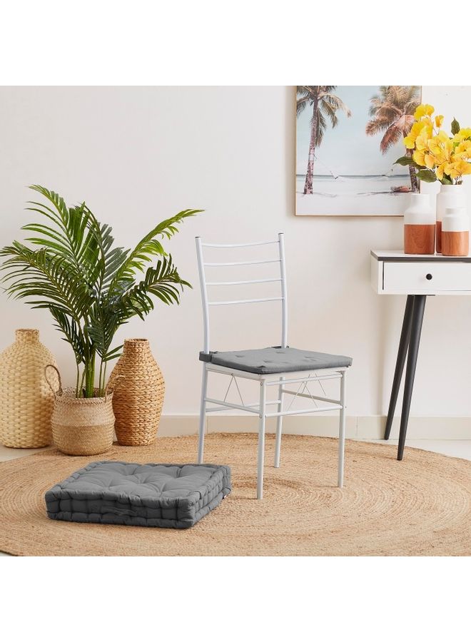 Home Box - Atlanta Solid Chair Pad Grey - Image 1