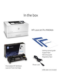 HP Laserjet Pro M404DN Monochrome Laser Printer,W1A53A White  - Image 2