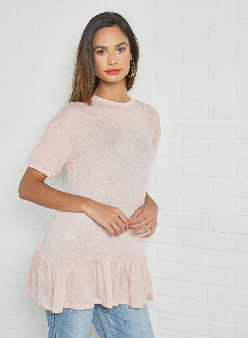 Ruffled Hem Top Peach Bud - v1617269008/N44223878V_1