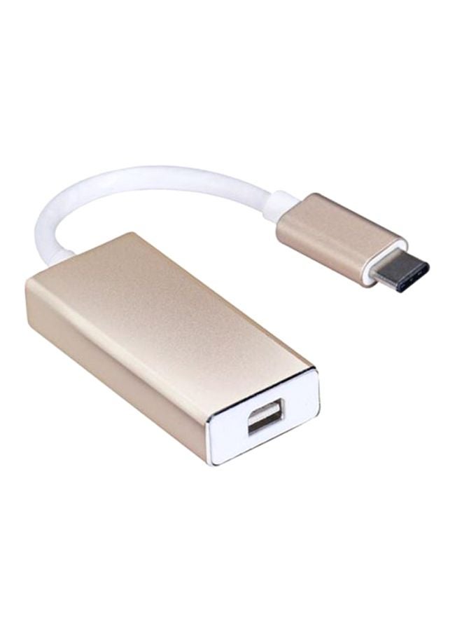 فوبيري كابل بمنفذ USB Type-C للكمبيوتر المحمول ماك بوك برو GD ذهبي/ أبيض - Image 1
