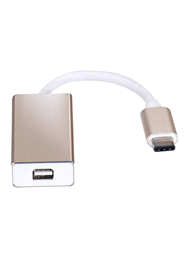 فوبيري كابل بمنفذ USB Type-C للكمبيوتر المحمول ماك بوك برو GD ذهبي/ أبيض - Image 2