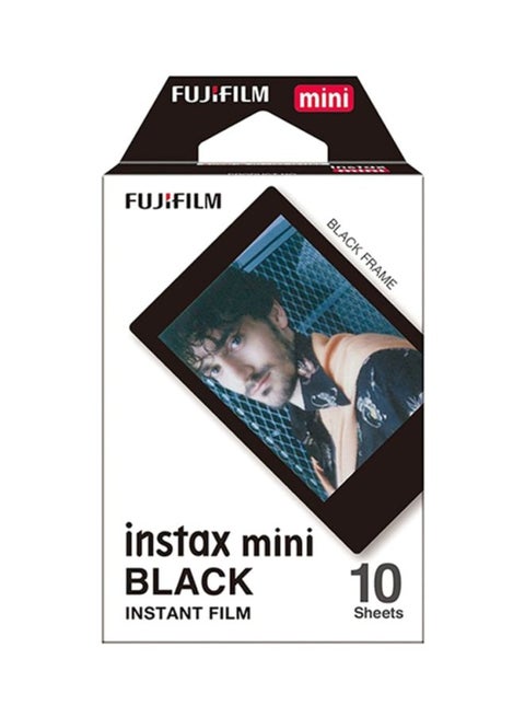 Pack Of 10 Sheets Instax Mini Film black