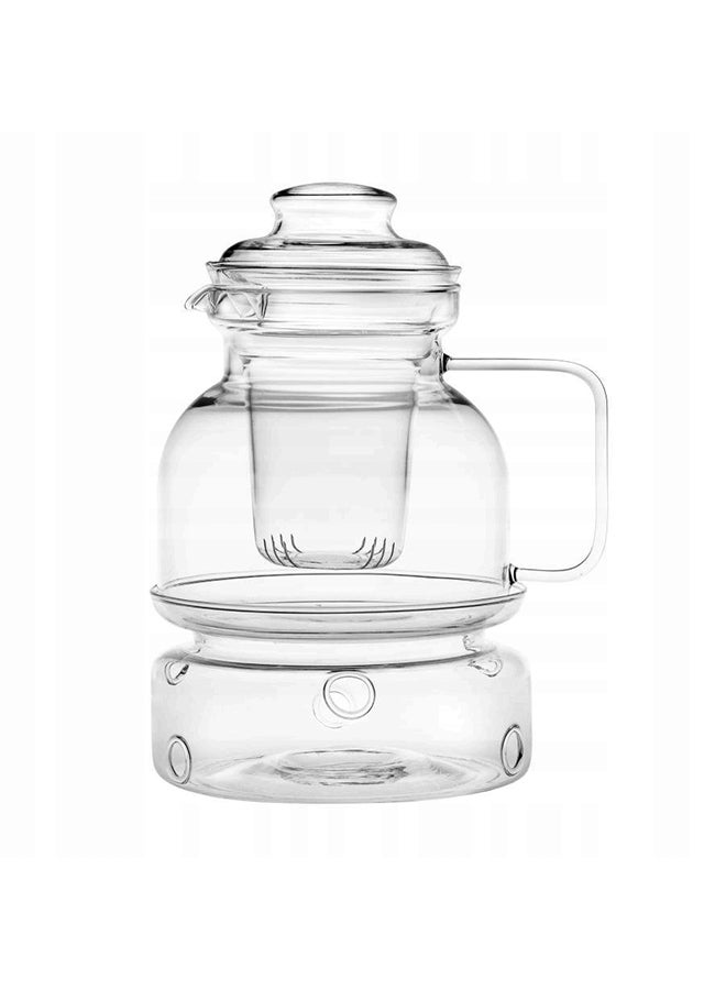 ترميسيل إبريق شاي زجاجي مزود بجهاز تسخين وفلتر شفاف 26.7x16.6x16.5لترات - Image 1