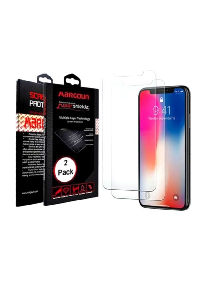 مارجون لاصقة حماية للشاشة من قطعتين ومصنوعة من الزجاج المقوى لهاتف آيفون 11 برو من أبل شفاف - Image 3