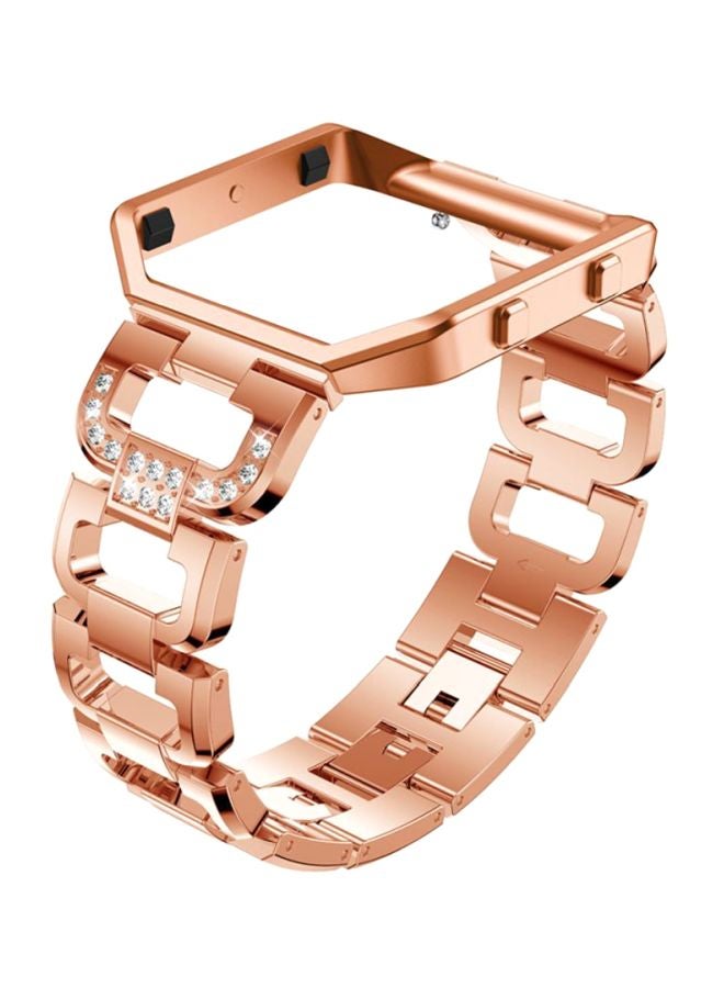 Voberry Replacement Band Strap With Frame For Fitbit Blaze Rose Gold - Image 1